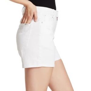 Ella Moss White Denim Cuffed Midi Short